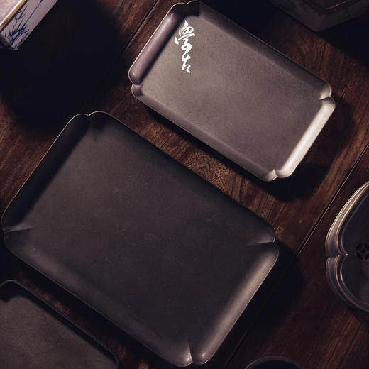 【2种规格可选】娜家倭口锡托盘 中式复古手工锡制托盘 商品图3