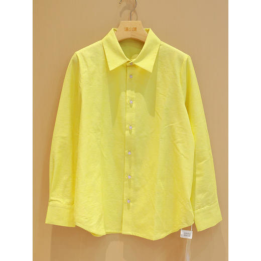 【线上专属】新中式衬衣(24810127b-柠檬黄) 商品图0