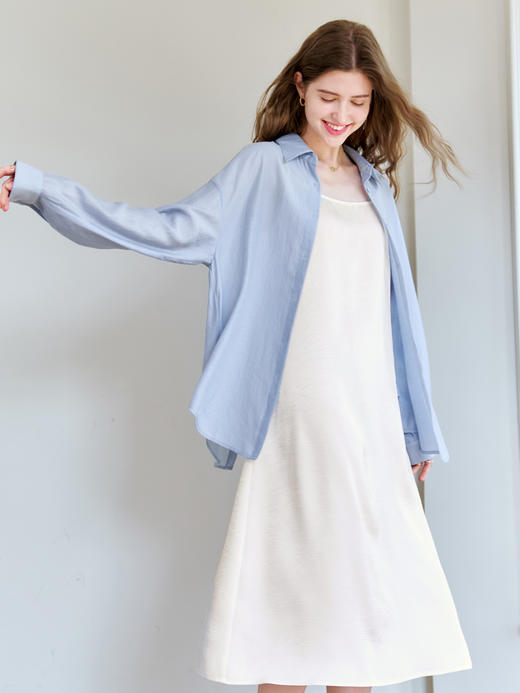 【百图lulu定制】【凉风防晒衫】凉感醋纤混纺  后背蝴蝶结 细绳 长袖防晒衫 商品图6