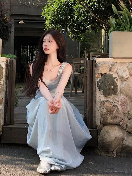 现货 海盐芭蕾 夏日清爽感 大裙摆背心连衣裙 商品图2