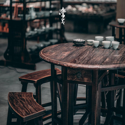 【4种规格可选】娜家桌剧场 90公分民国老桌子 实木可折叠新中式桌子 商品图1