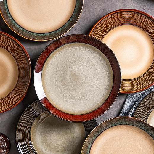 摩登主妇漂亮盘子家用陶瓷碟子高级感餐具意面西餐盘牛排盘早餐盘 商品图4