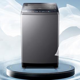 海尔(Haier)10公斤 波轮洗衣机 变频全自动 双动力系列 晶彩触控大屏 高洗净比 玻璃盖XQS100-BZ556