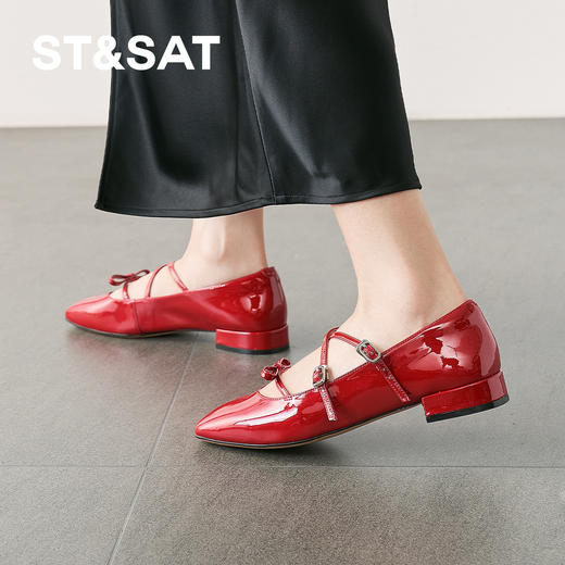 【复古女郎】星期六精致细带粗跟玛丽珍SSD3111093 商品图5