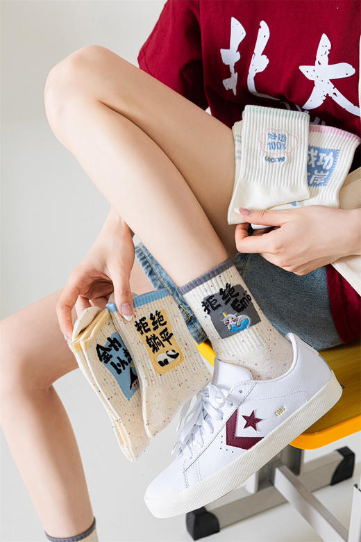 3双装！春夏全棉状元袜高考女袜男袜中筒袜礼盒+礼袋 无骨工艺更舒适 金榜题名 旗开得胜 逢考必过 美好祝愿~ 商品图5