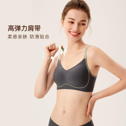 【大牌同款】【W型植绒无痕软支撑】轻薄无痕果冻内衣 超柔舒适裸感文胸 商品图2