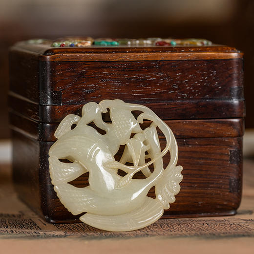 清 玉雕双鹤佩 商品图4