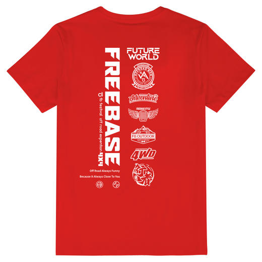 自由基地夏新品户外军潮logo印花短袖T恤男款情侣透气弹力棉上衣 NMT-2220 商品图7