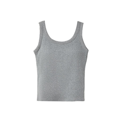 纯棉U型美打底背吊带小背心女士内搭带胸垫一体外穿针织辣妹上衣 商品图4