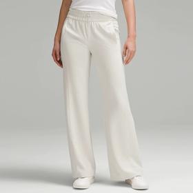 点此购买 lulu露露softstreme女士螺纹阔腿长裤 bk 314779