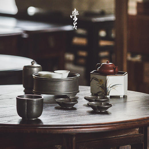 娜家潮壶承 中式手工复古纯锡储水式 商品图4