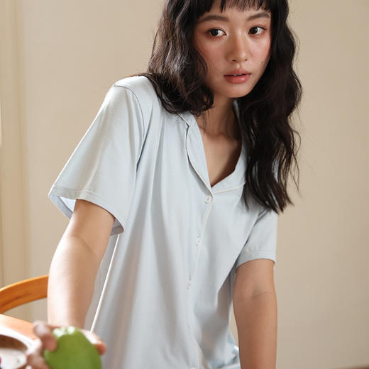 壳木蚕丝家居服|桑蚕丝+精梳棉混纺，透气柔顺，自然有垂感 商品图8