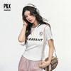P&X设计师女装 动感字母印花修身显瘦针织短款T恤 825202239 白色 商品缩略图0