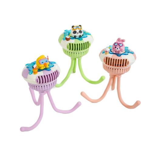 【母婴变频风扇 柔风体验感】新款婴儿车风扇 吹风鸭无叶八爪鱼风扇 桌面手持小风扇 商品图8