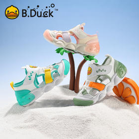 B.Duck小黄鸭童鞋男童包头凉鞋夏季防滑宝宝鞋子儿童沙滩鞋潮24-30 B2686865