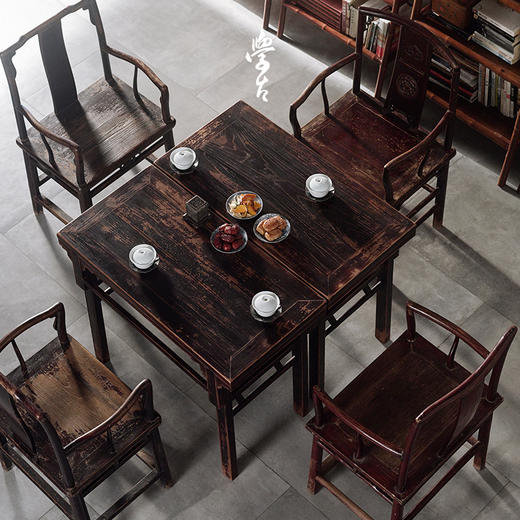 娜家折叠课堂中式仿古漆榫卯结构（黑红） 商品图0