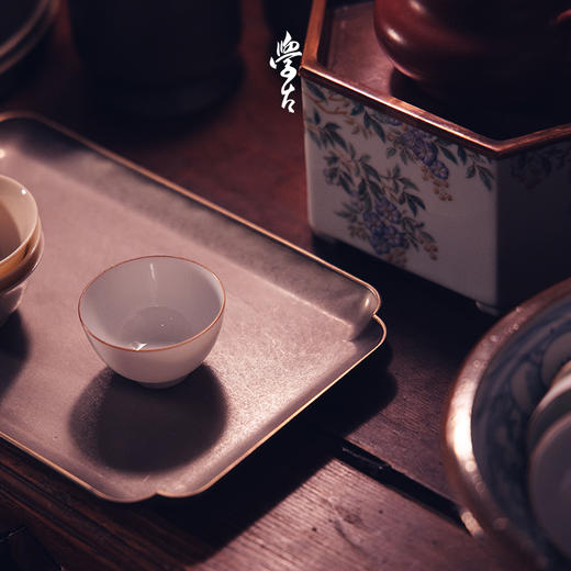 【2种规格可选】娜家倭口锡托盘 中式复古手工锡制托盘 商品图5