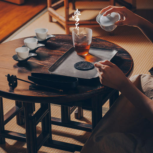 娜家便携茶馆 实木老料可折叠便携复古桌子矮茶 商品图3