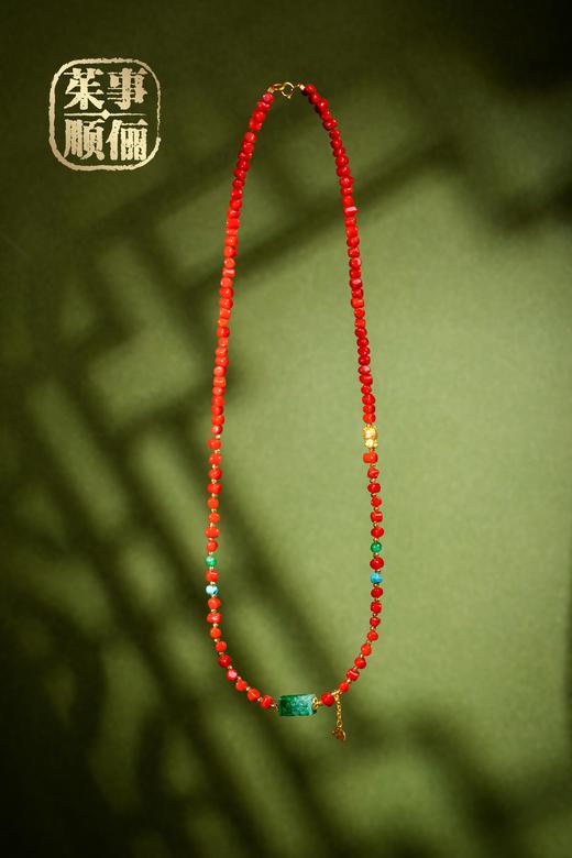 【茱事顺俪】18K黄金天然红项链 商品图2