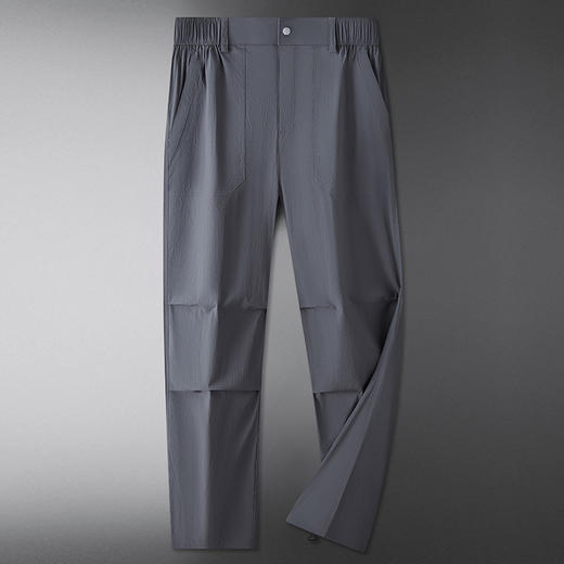 【冰丝】【DDP】大依优型大码休闲裤宽松半松紧腰凉感休闲裤夏季男士加肥大码薄款西裤 商品图6