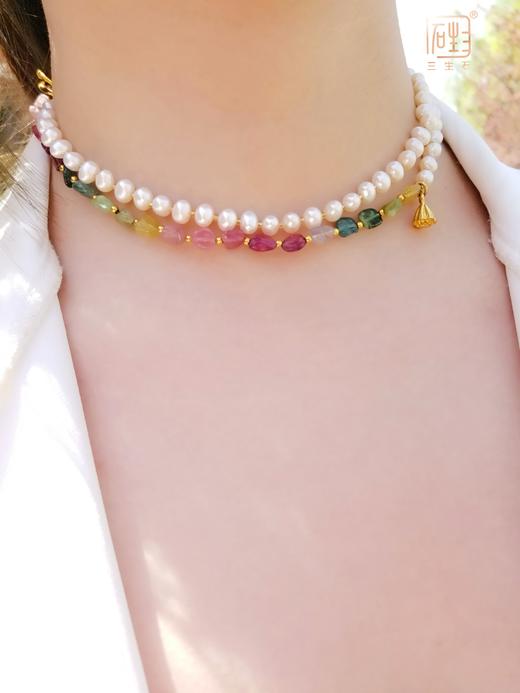 春日必“玺”--彩色碧玺珍珠设计项链 商品图9