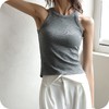 买一送一 网红短款黑色打底螺纹吊带背心女夏季内搭无袖设计感外穿上衣潮小 商品缩略图1
