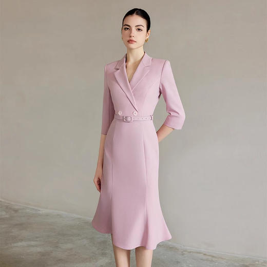 IWY/法式名媛七分袖连衣裙女新款收腰包臀鱼尾裙职业套裙Q1272 商品图2