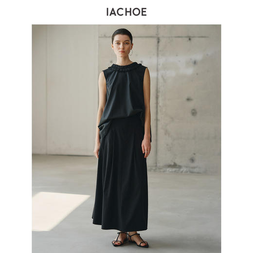 棉仓3621504005-IACHOE 后背花边领背心 商品图4