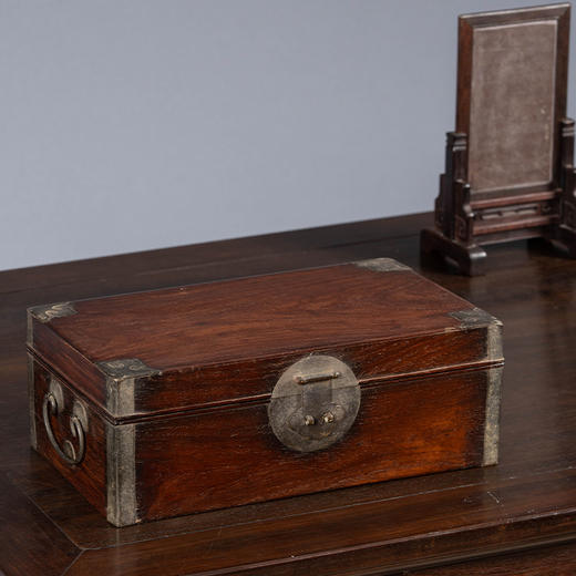 清 黄花梨铜包角文房箱 商品图1