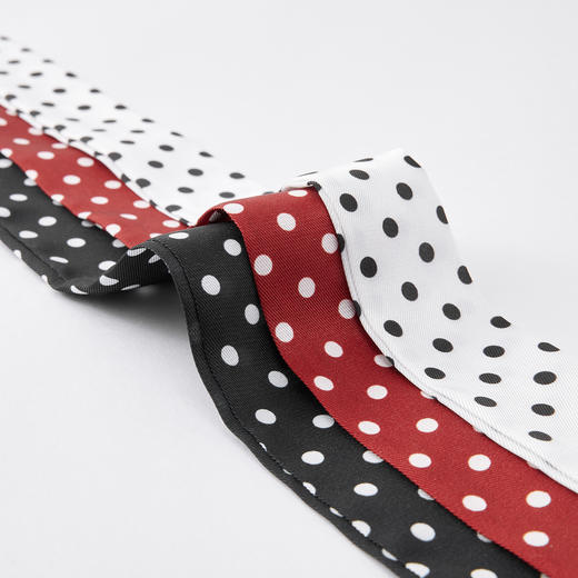 IEF/爱依服2025 韩版复古波点设计感百搭丝巾D808- 商品图3