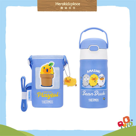 日本膳魔师不锈钢保温保冷吸管杯350ml Bean Duck27403 商品图0