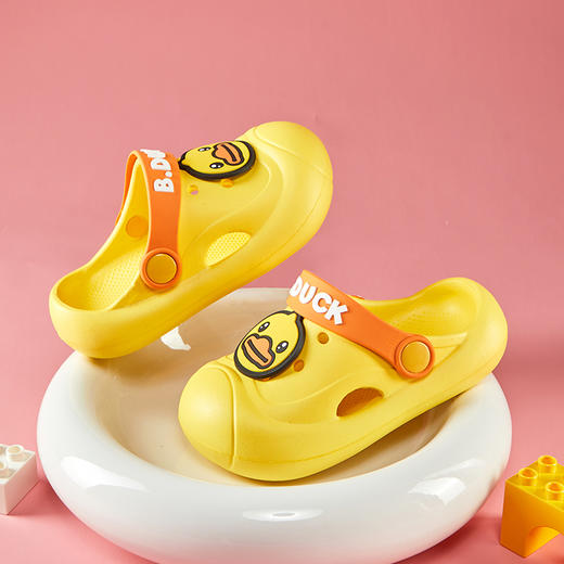 bduck小黄鸭家居鞋夏季儿童凉拖鞋20-28 B1515913 商品图3