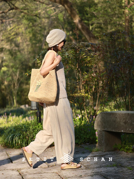 PETIT SCHAN小闪 BAG#008 summer in Southern France 南法之夏 拉菲草法式纯手工编织包 商品图9