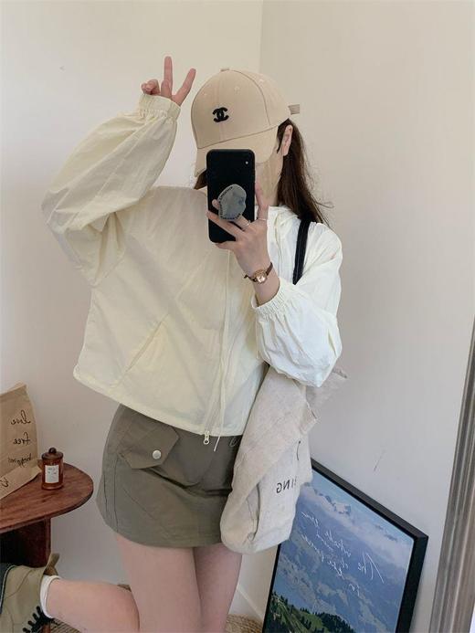 【YW】无忧购韩系小个子百搭轻薄休闲连帽口袋防晒衣（截单后7天发货) 商品图7