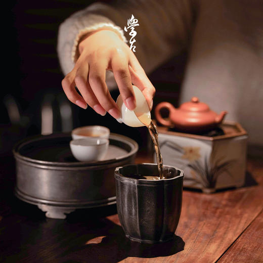 娜家清和建水 中式复古手工锡制储水式250ml 商品图0