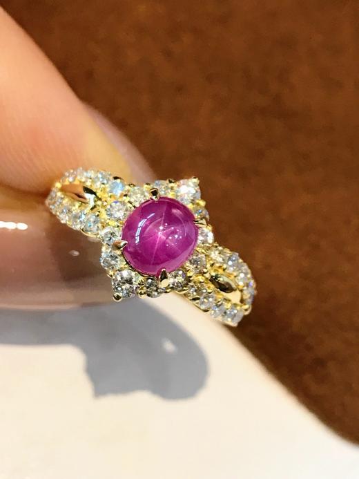 1.37ct星光红宝石戒指 商品图1