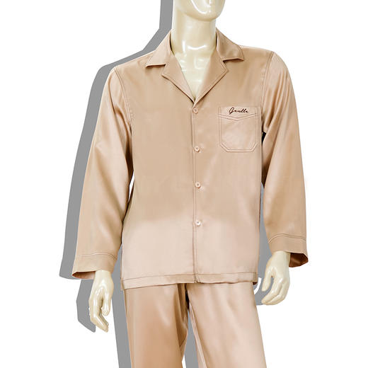 鑫缘 真丝男长袖睡衣套 	HD5006 商品图3