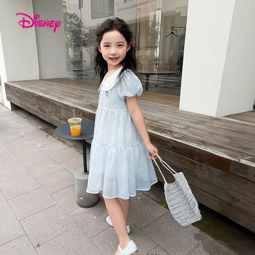 【120-160】【迪士尼】女童夏款洋气网纱连衣裙裙子 商品图2