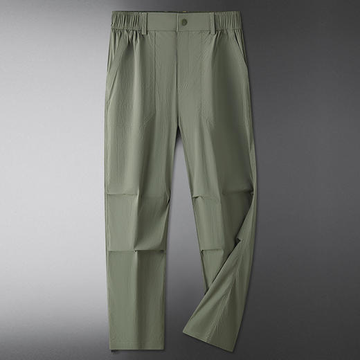 【冰丝】【DDP】大依优型大码休闲裤宽松半松紧腰凉感休闲裤夏季男士加肥大码薄款西裤 商品图5