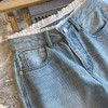 少女感早春花边腰！2025新款高腰窄版直筒显瘦牛仔裤女款！ 商品缩略图0