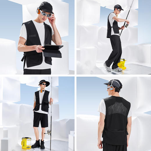 素湃Supield户外钓鱼马甲男防泼水凉感耐磨背心多功能马夹外套 商品图4