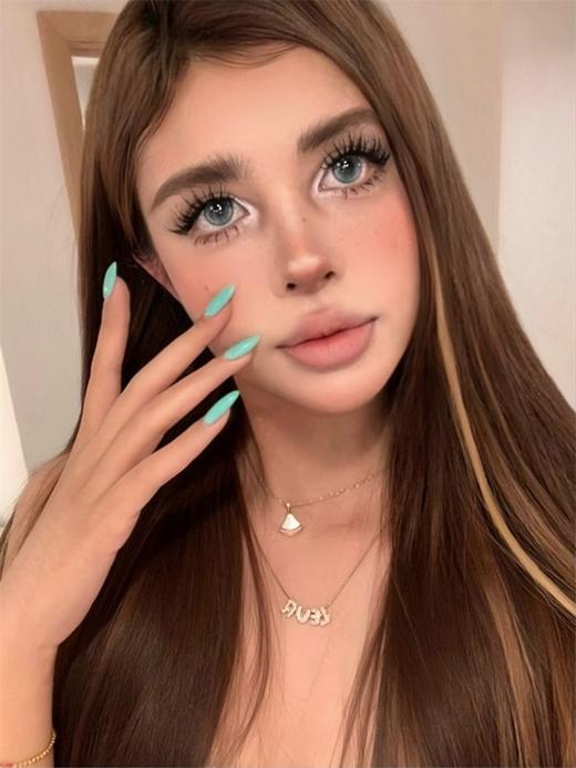 Kikicon旗下 ·月抛 青梅奶酥&白玉海棠 14.2mm白狮参考着色中大直径｜2片 商品图5