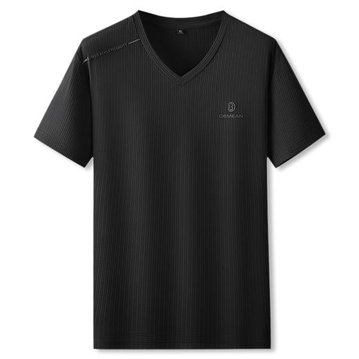 【V领】【DPF】大依优型大码短袖T恤冰丝凉感V领半袖体恤加肥大码休闲上衣胖子夏装新款男士 商品图4