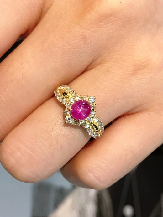 1.37ct星光红宝石戒指 商品图2