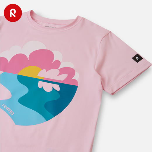 芬兰Reima2025春夏新款男女儿童中童运动防晒木糖醇印花短袖T恤 商品图2