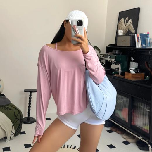 跃牌【洛水之神系列】新款瑜伽上衣女开叉宽松无尺码休闲罩衫运动瑜伽服健身衣女HN170 商品图3