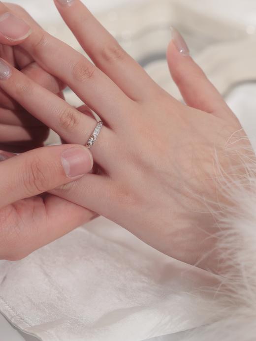 卡蒂罗/KADER【足银999】 卡蒂罗KADER 流光银杏情侣对戒 碎冰冰三生有杏原创设计简约冰川纹理感可调节素圈一对 时尚百搭通勤 999足银 戒指 男女同款情侣款 商品图6