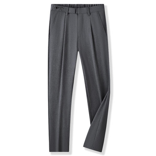 【莫代尔】【DDP】大依优型加肥大码宽松商务休闲裤西裤男夏季薄款收缩腰正装裤胖子宽松长裤 商品图4