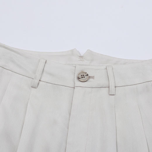 谜底休闲裤女2025夏季新品百搭通勤醋酸麻感合身西长裤252MK0543 商品图3