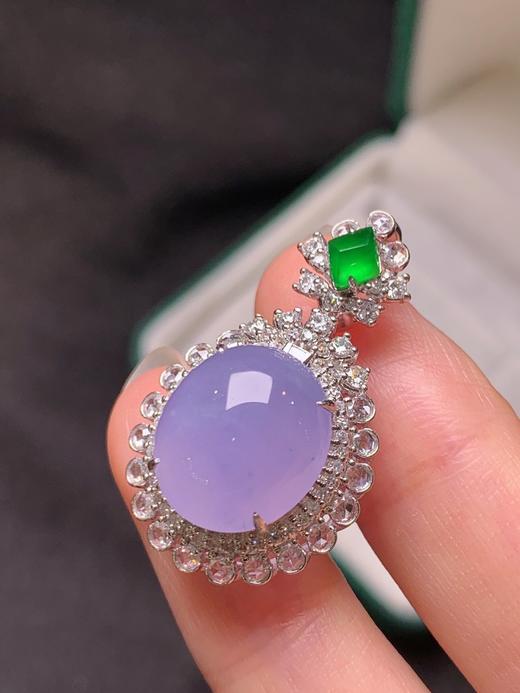 紫罗兰蛋面翡翠吊坠 商品图2